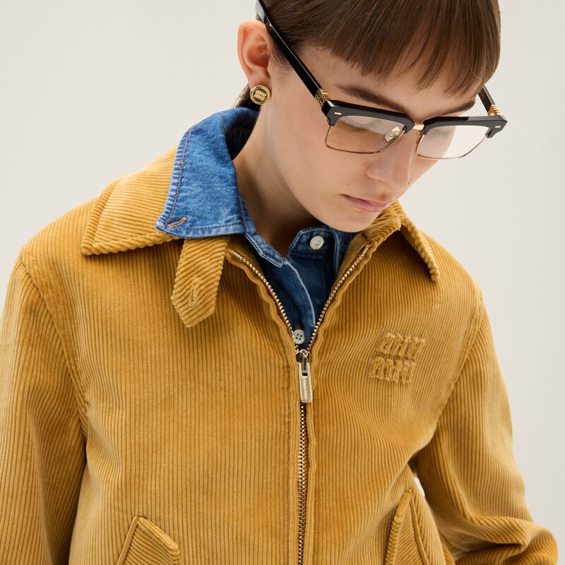 Corduroy blouson jacket