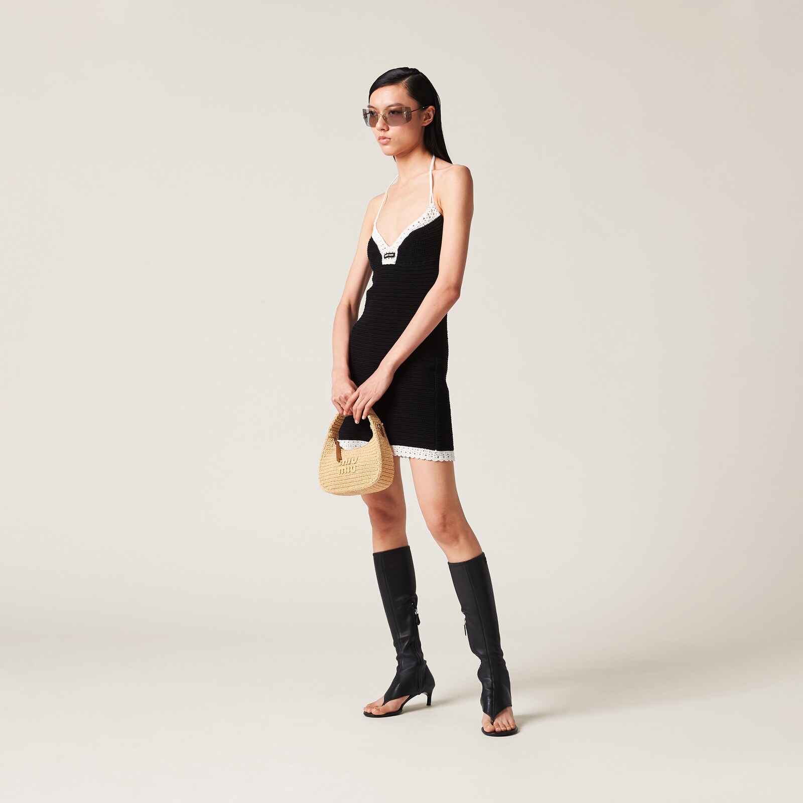 Miumiu 2026 Midi Dress Black Silk