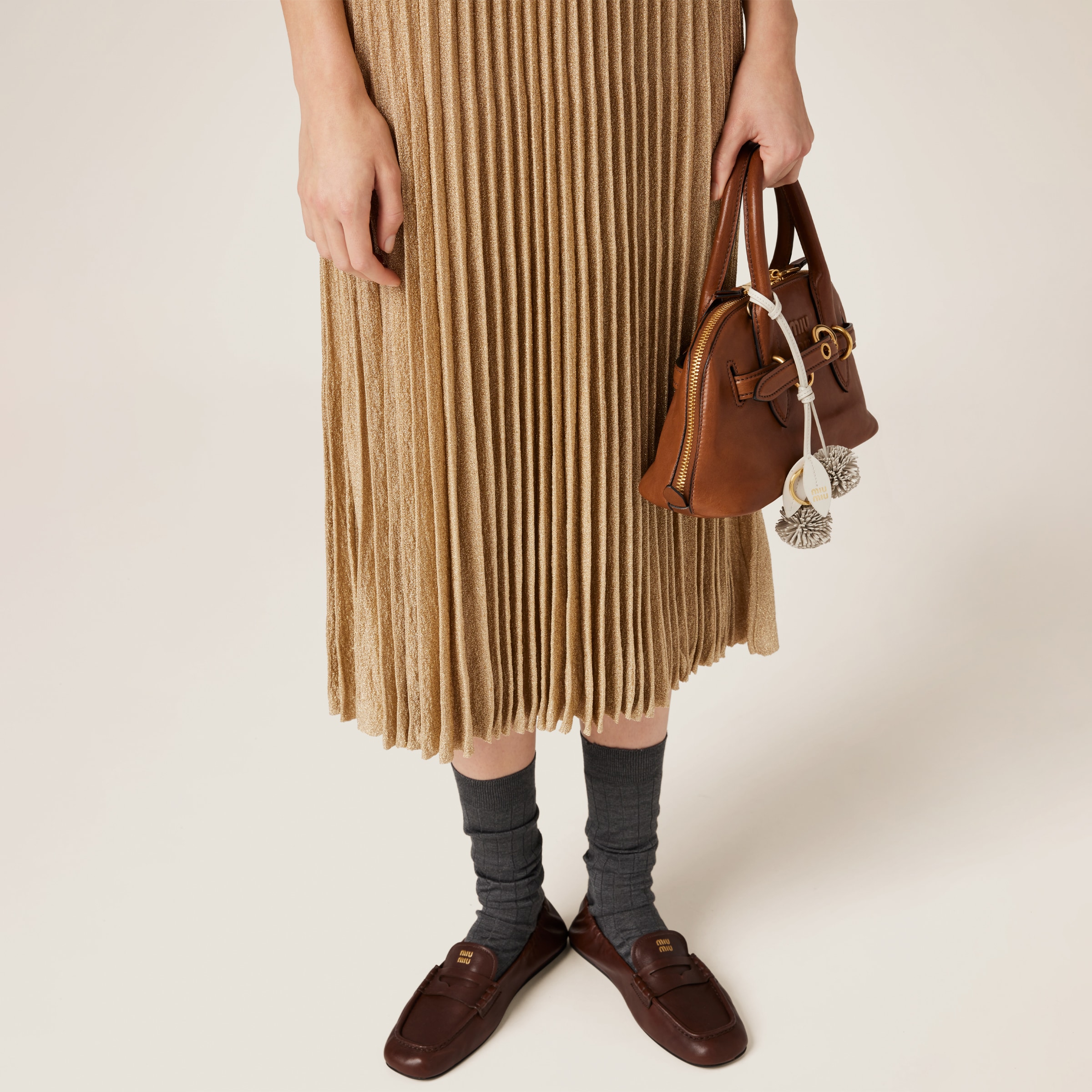 【日本入手困難】ミュウミュウ Lame polo dress ワンピース ポロワンピース MiuMiu(ミュウミュウ) ワンピース