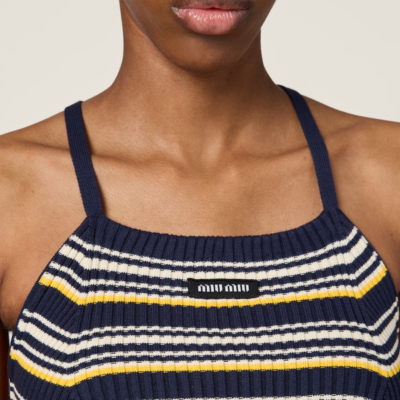 Cotton knit mini dress