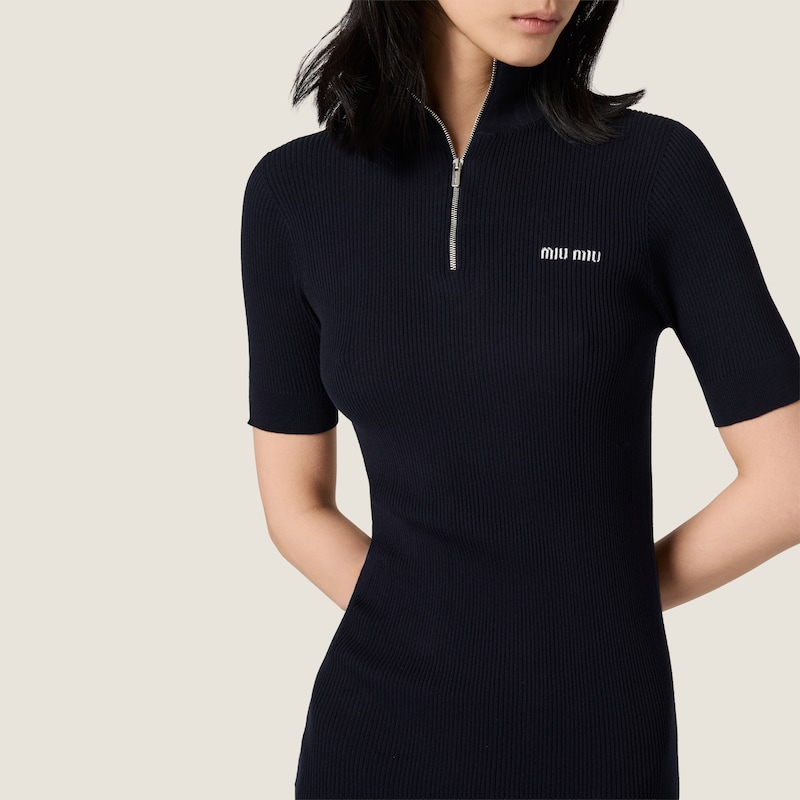 Ribbed cotton dress