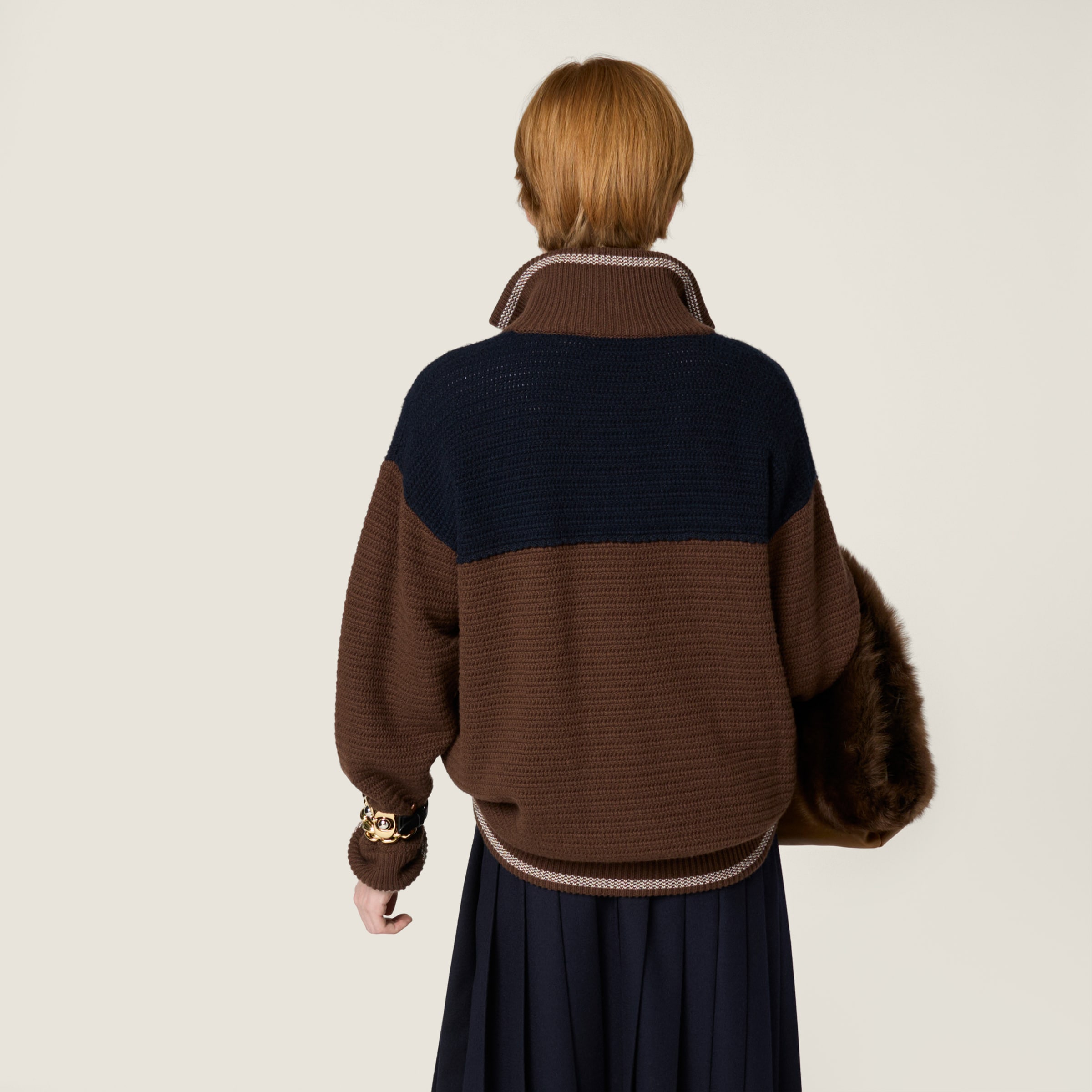 Cashmere zipper cardigan - thumbnail 3