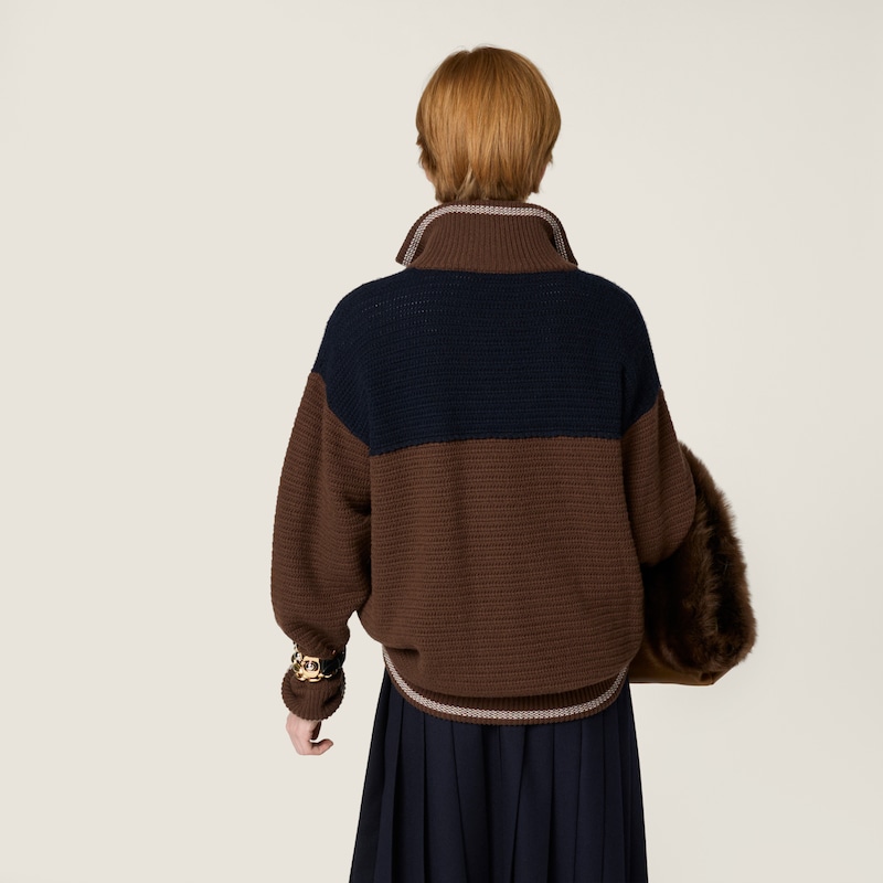 Cashmere zipper cardigan