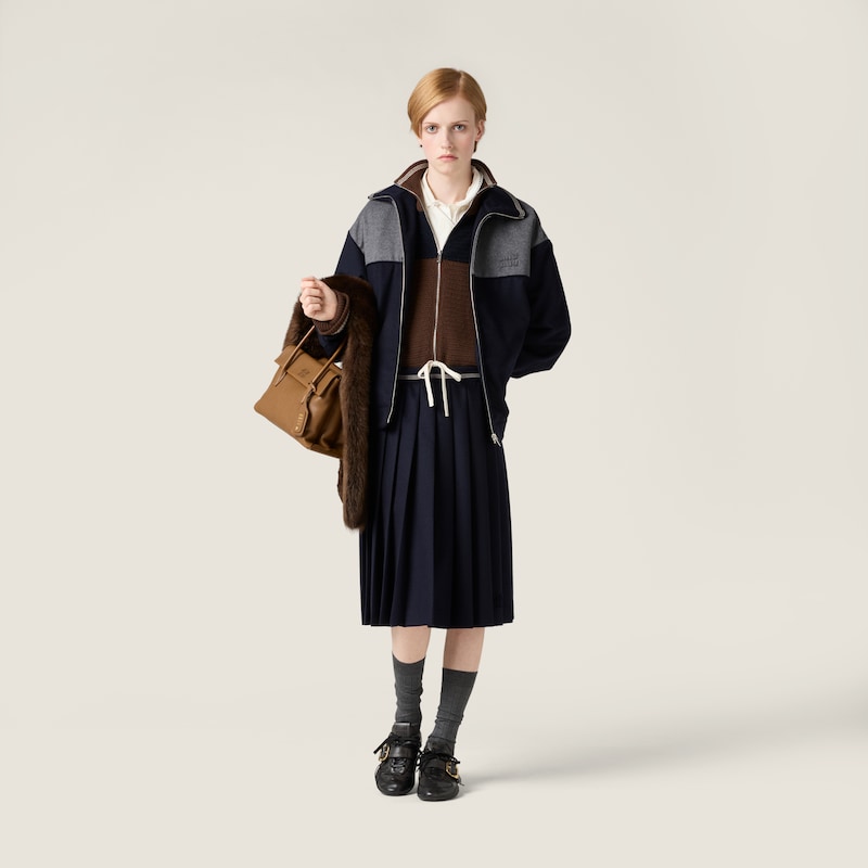 Cashmere zipper cardigan