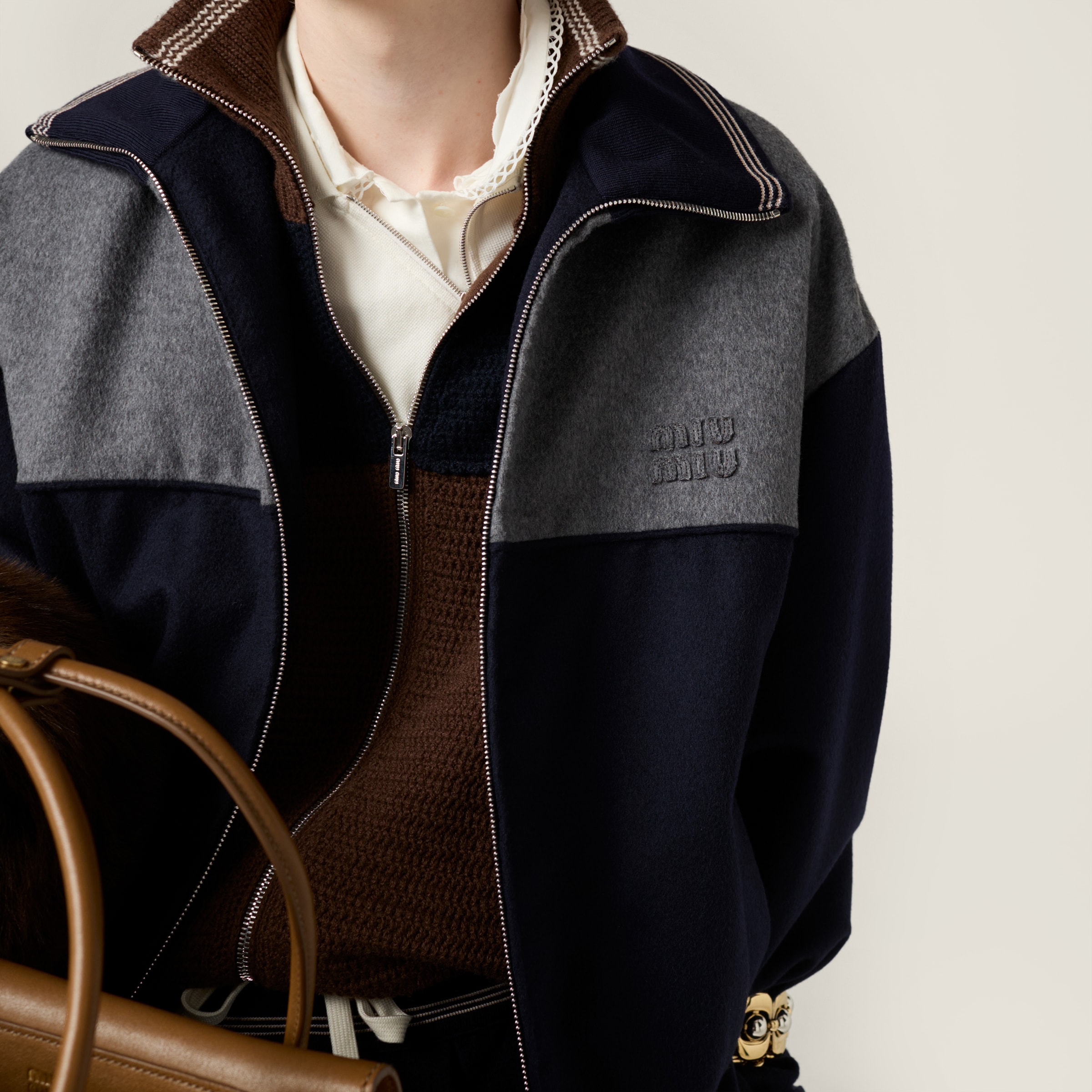 Cashmere zipper cardigan - thumbnail 6