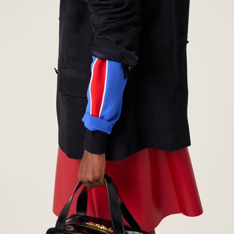 Technical yarn zipper sweatshirt