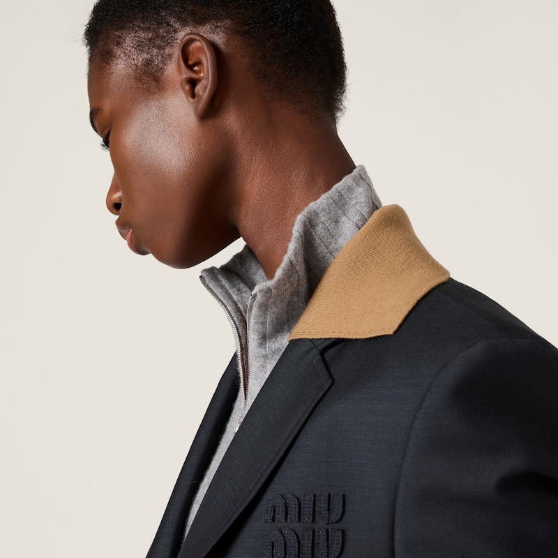 Cárdigan corto de lana y cachemira