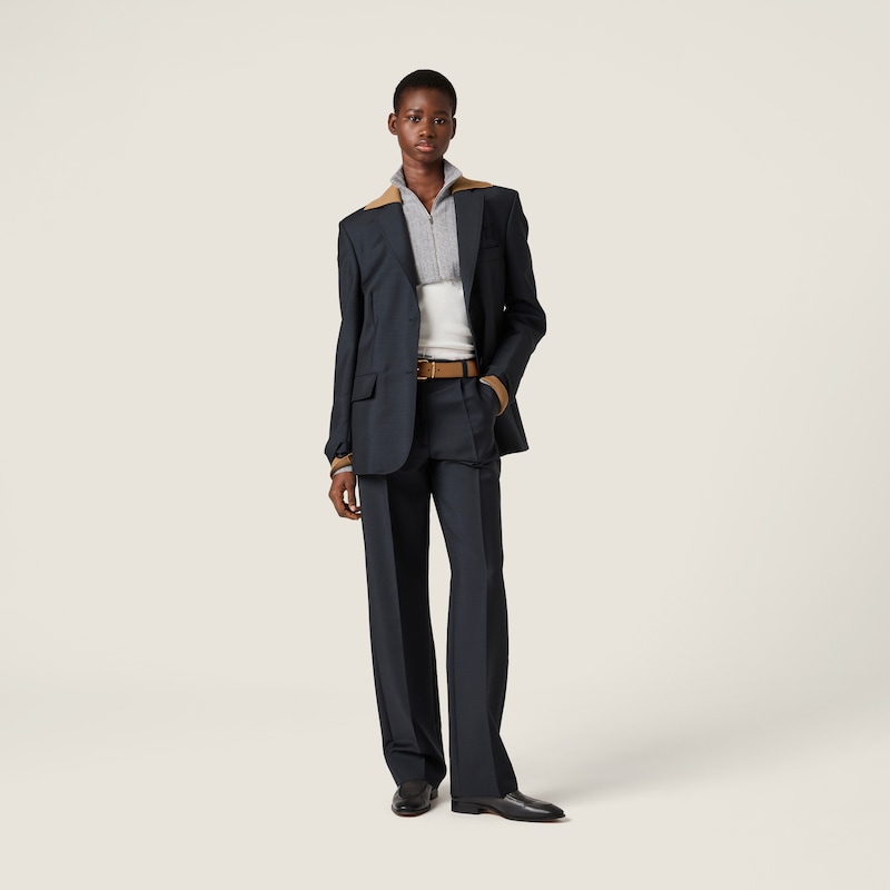 Cárdigan corto de lana y cachemira