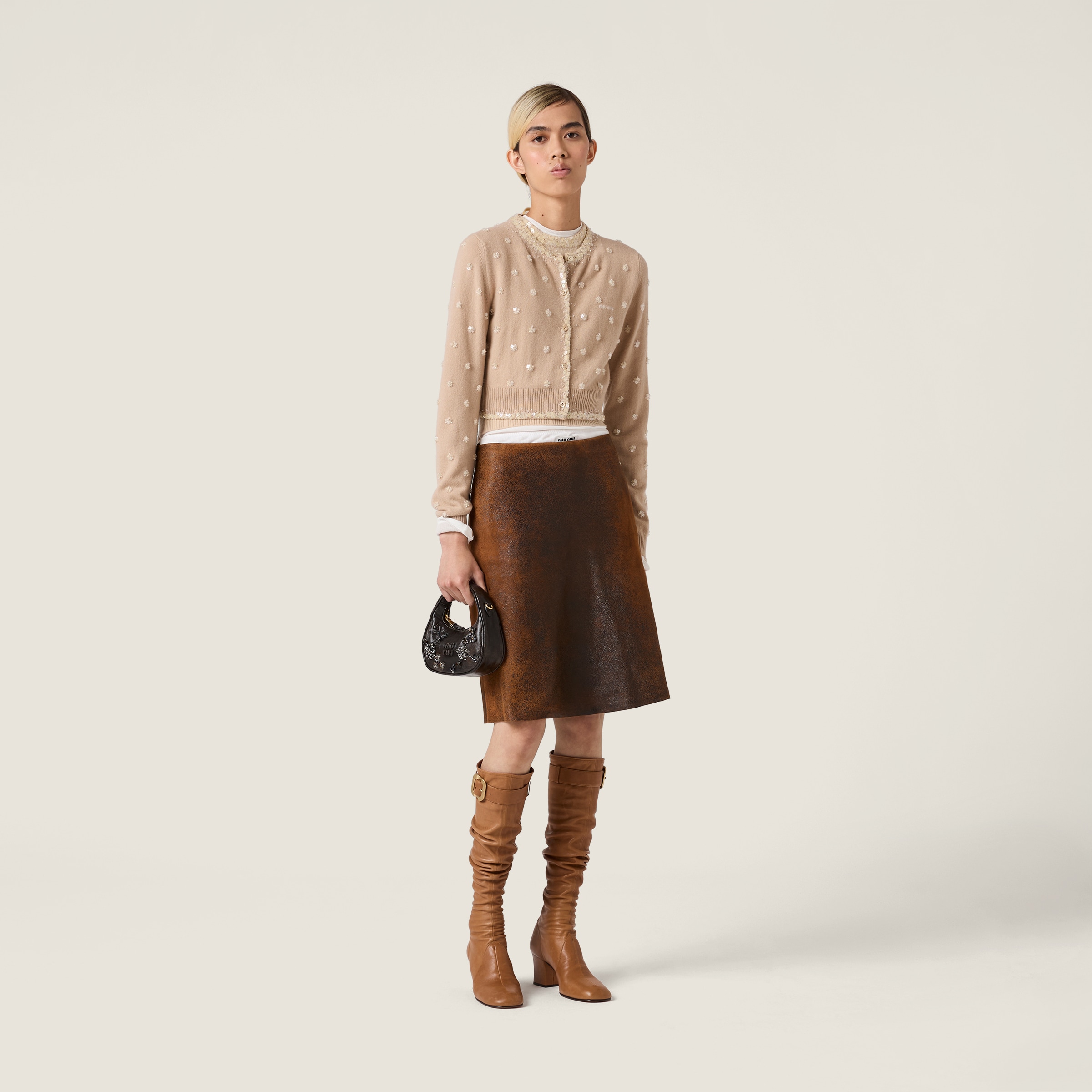 Miu Miu Embroidered Cashmere Cardigan