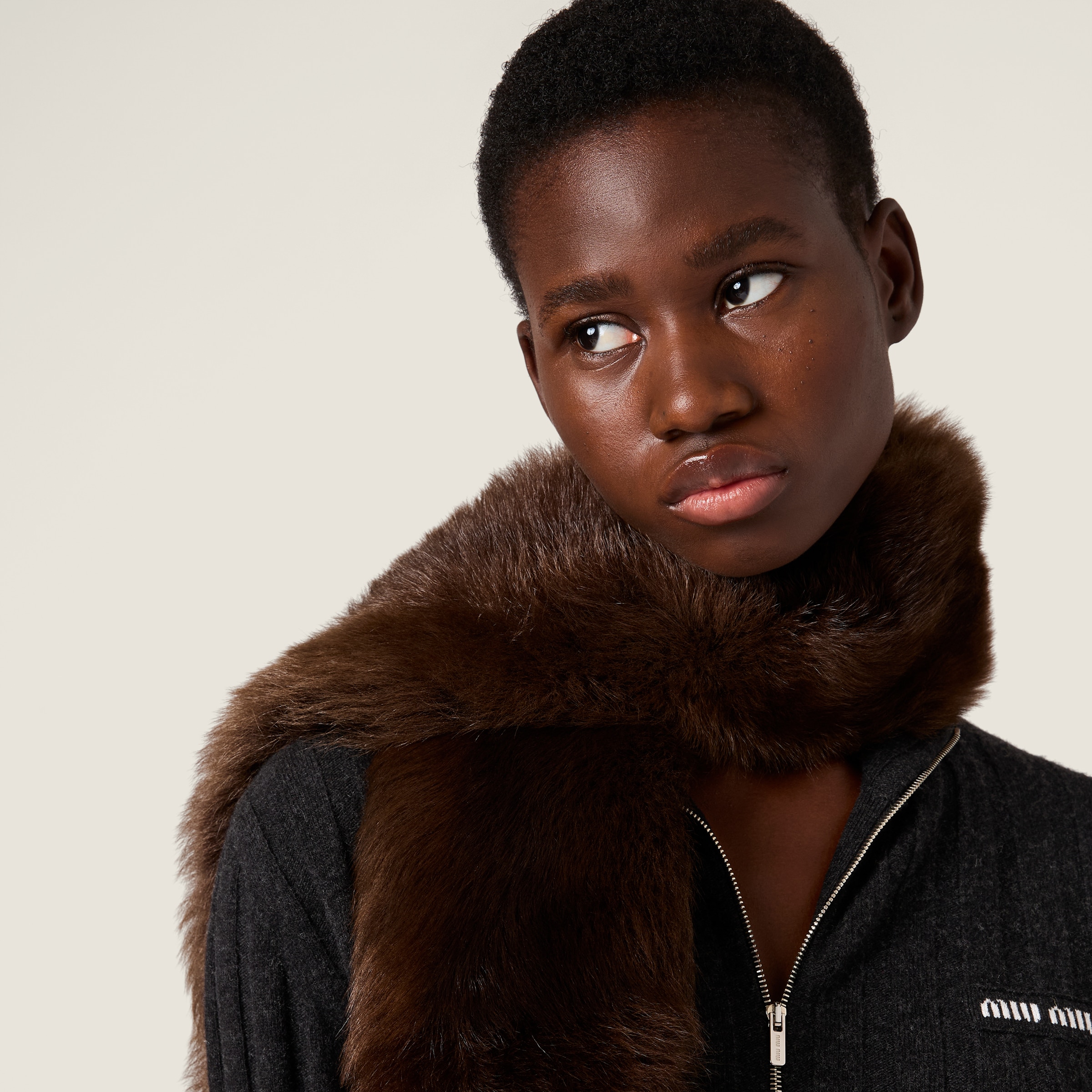 Miu Miu Wool And Cashmere Cardigan In Black