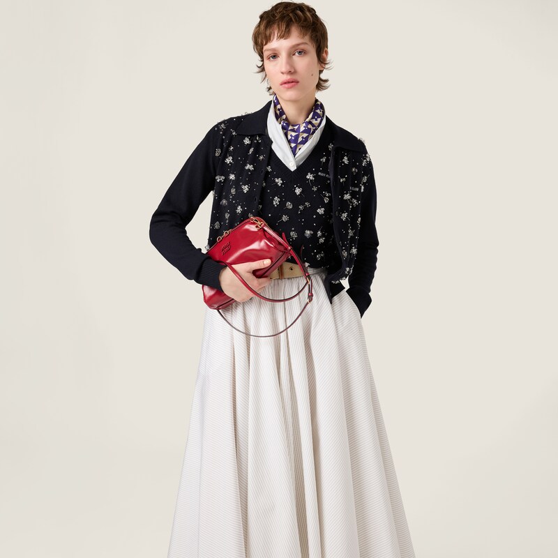 Embroidered cashmere cardigan