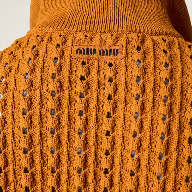 Technical yarn zipper cardigan