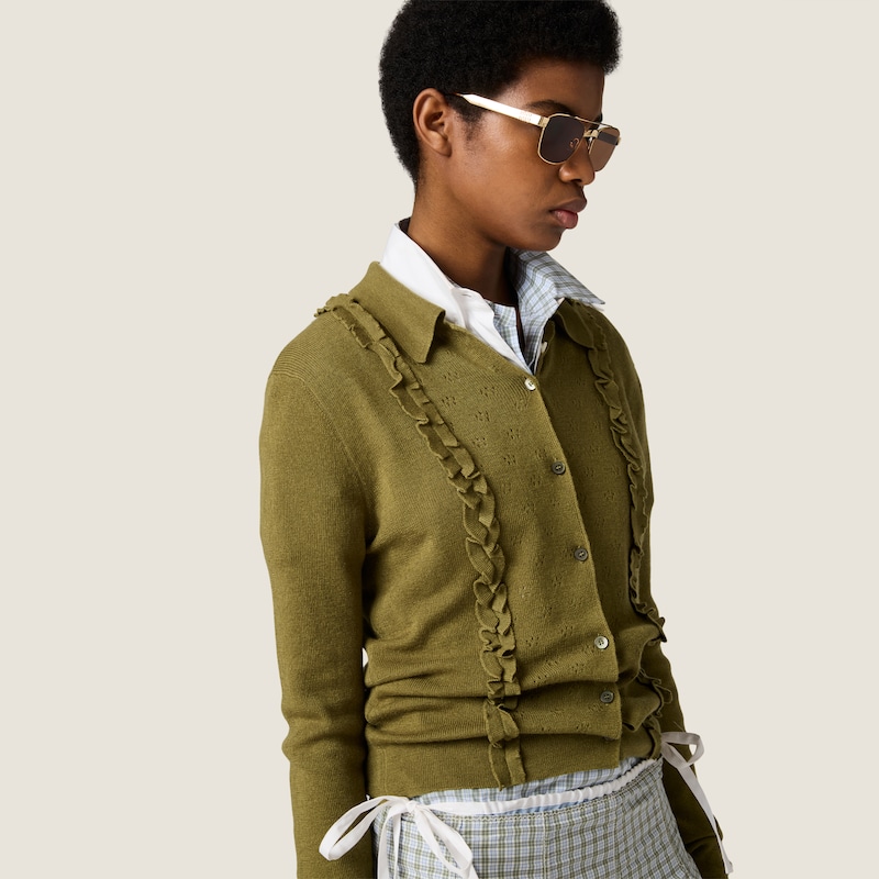 Cashmere and silk cardigan