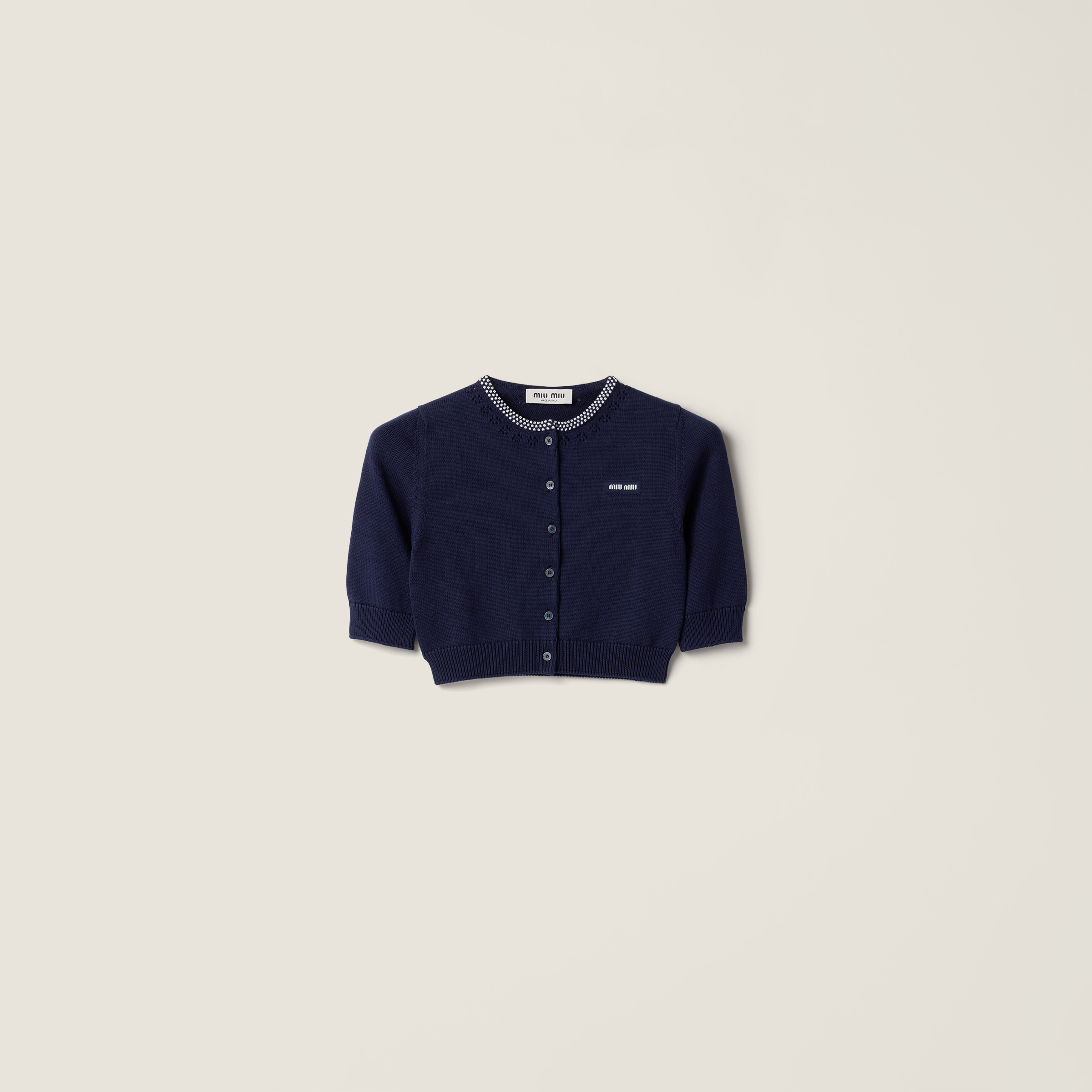Cotton cropped cardigan from Miu Miu - $1,550