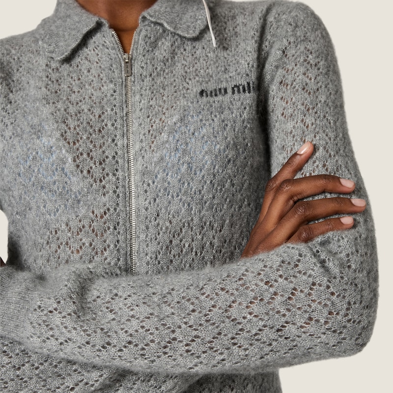 Cashmere and silk cardigan