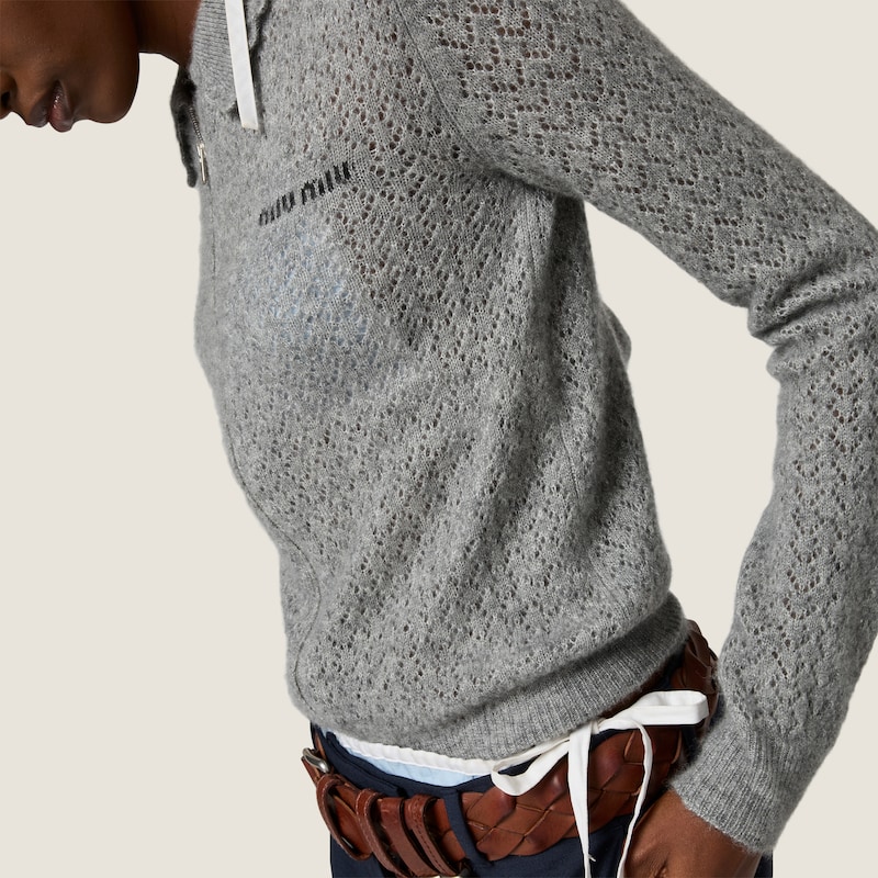 Cashmere and silk cardigan