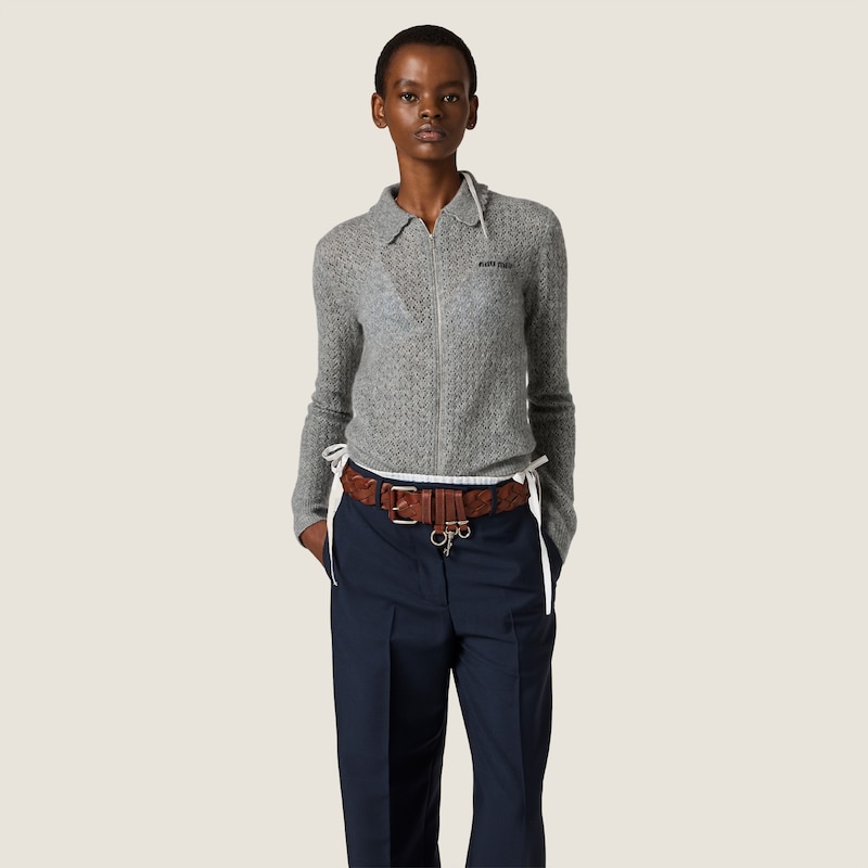 Cashmere and silk cardigan