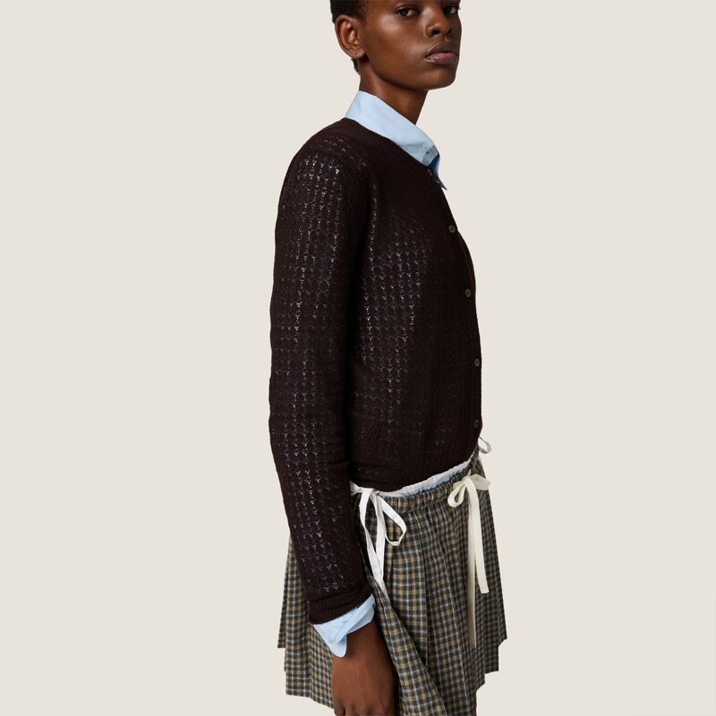 Cashmere and silk cardigan
