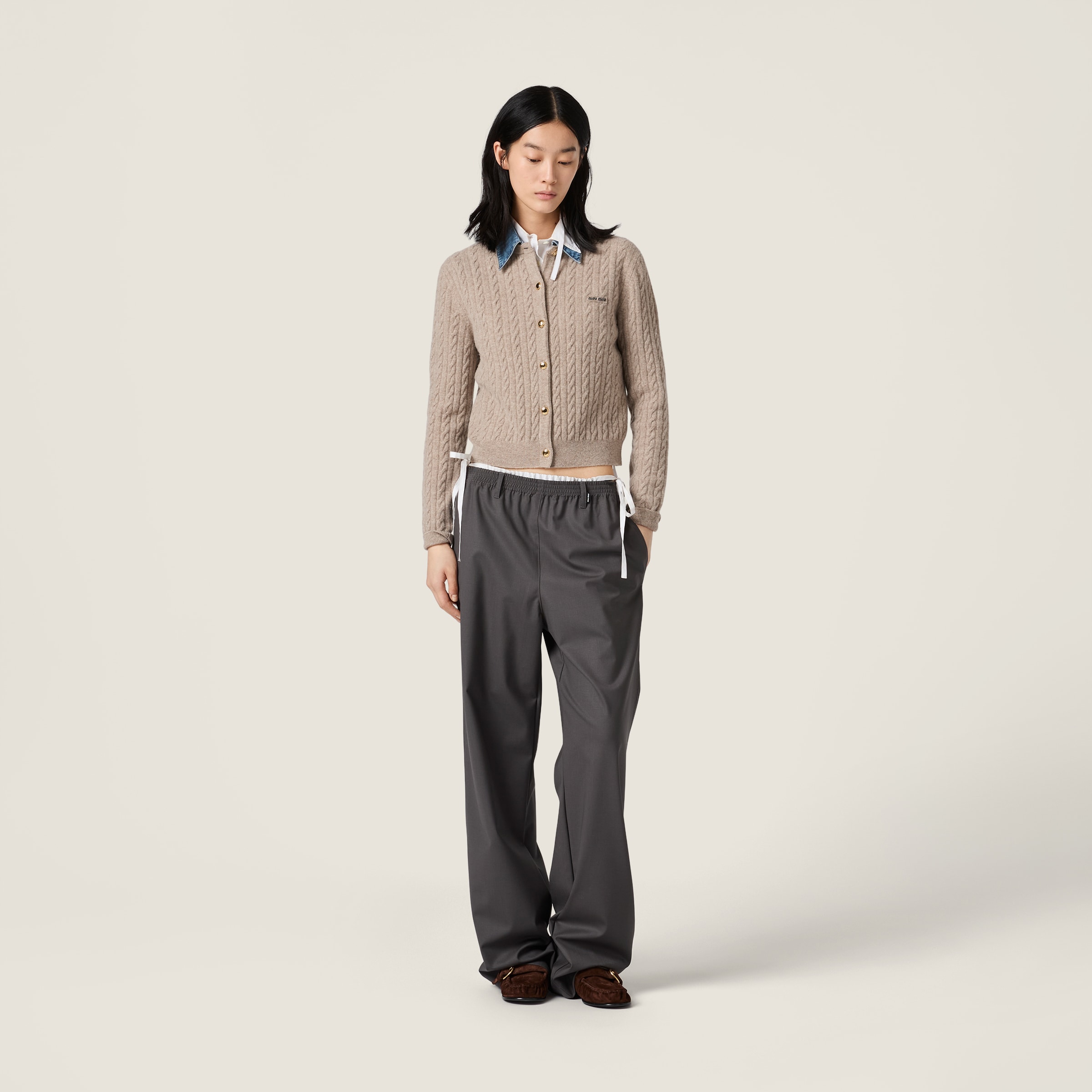 Wool and cashmere cardigan - thumbnail 2