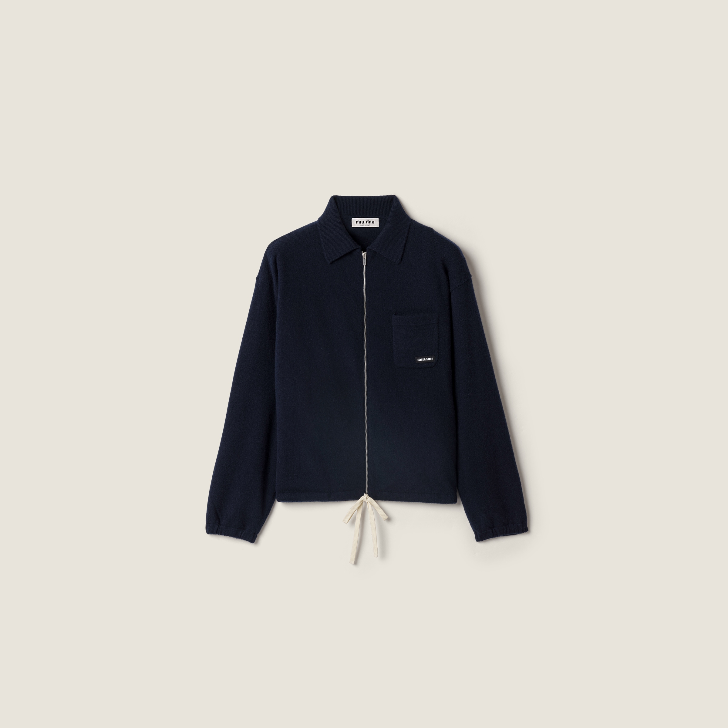 Cashmere zipper sweater by Miu Miu