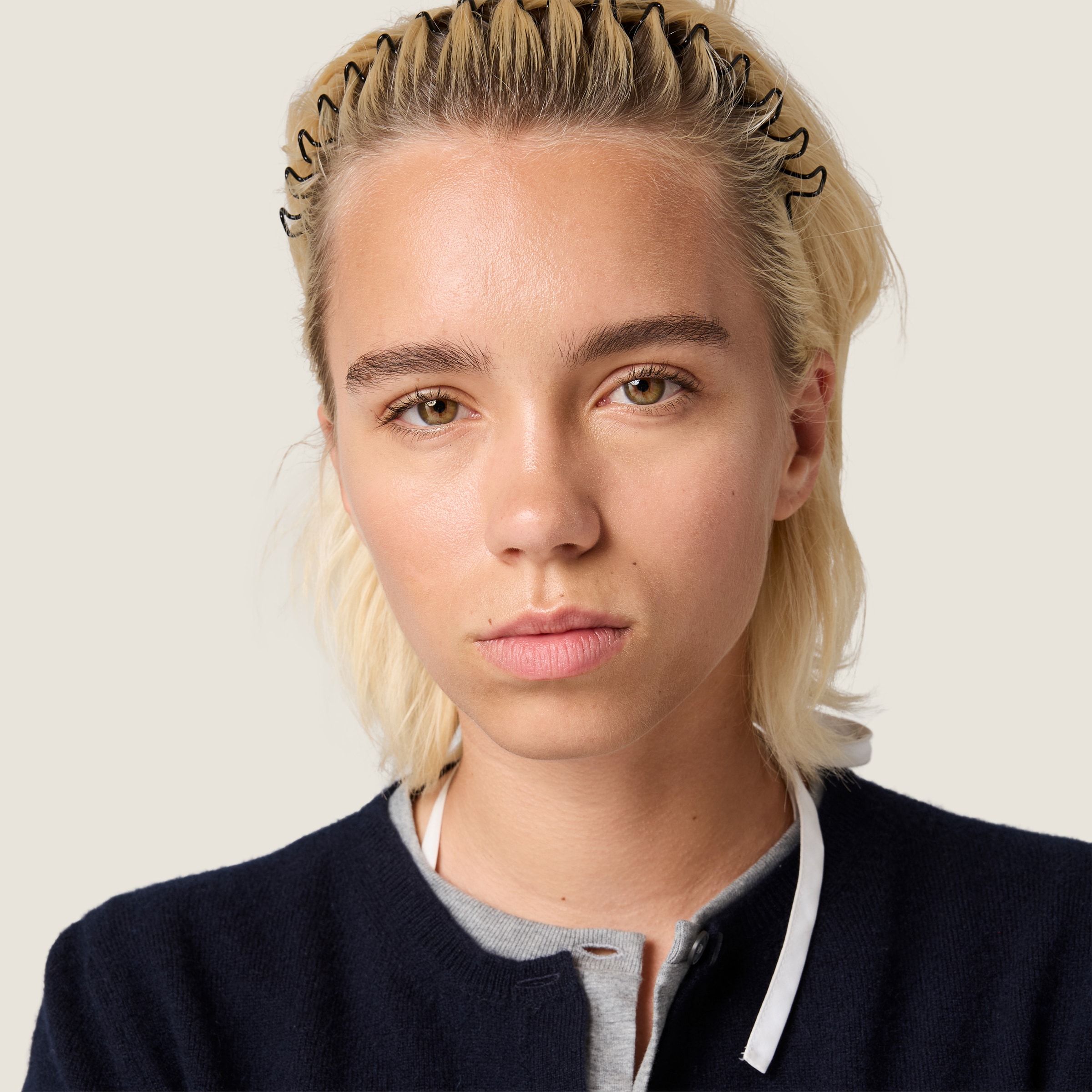 Cashmere and jersey cardigan - thumbnail 4