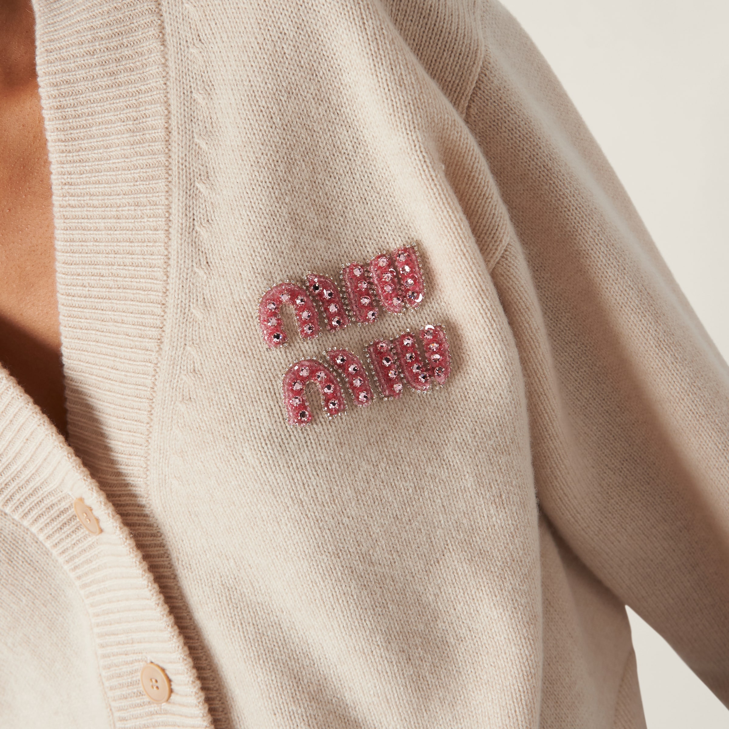 Miu miu pink cardigan shop