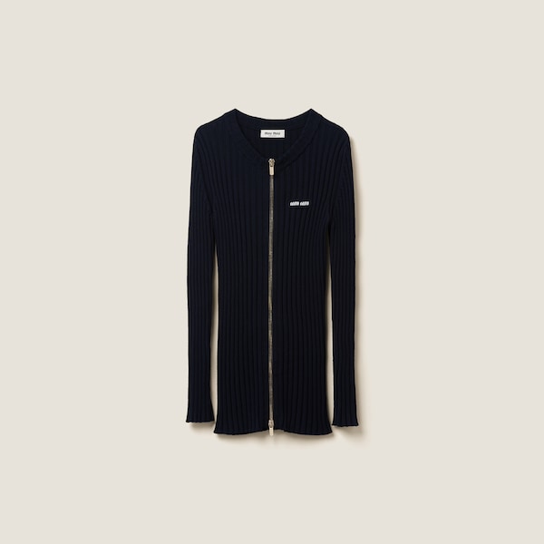 Miumiu 2026 Cable-knit Sleeveless Sweater Vest Cream Cotton
