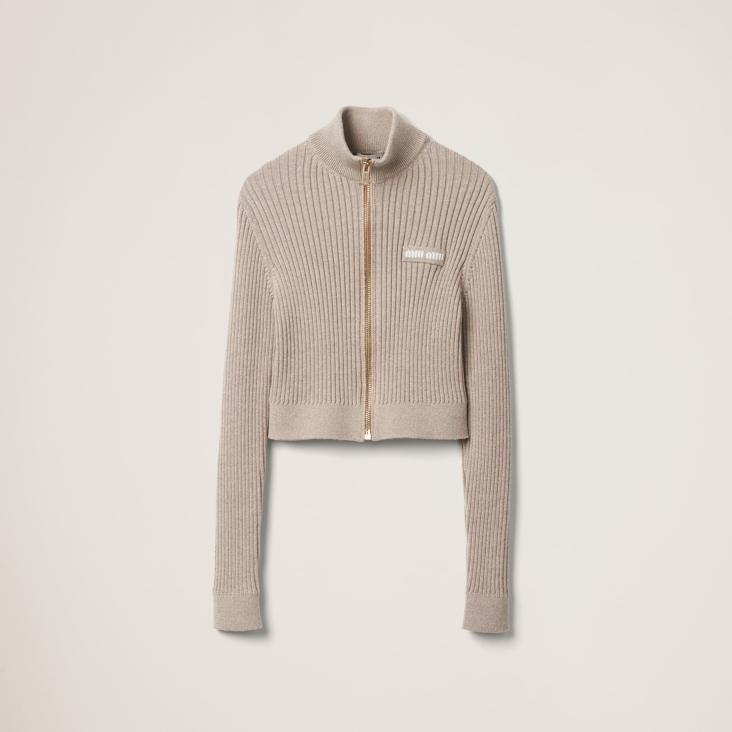 Wool knit cardigan