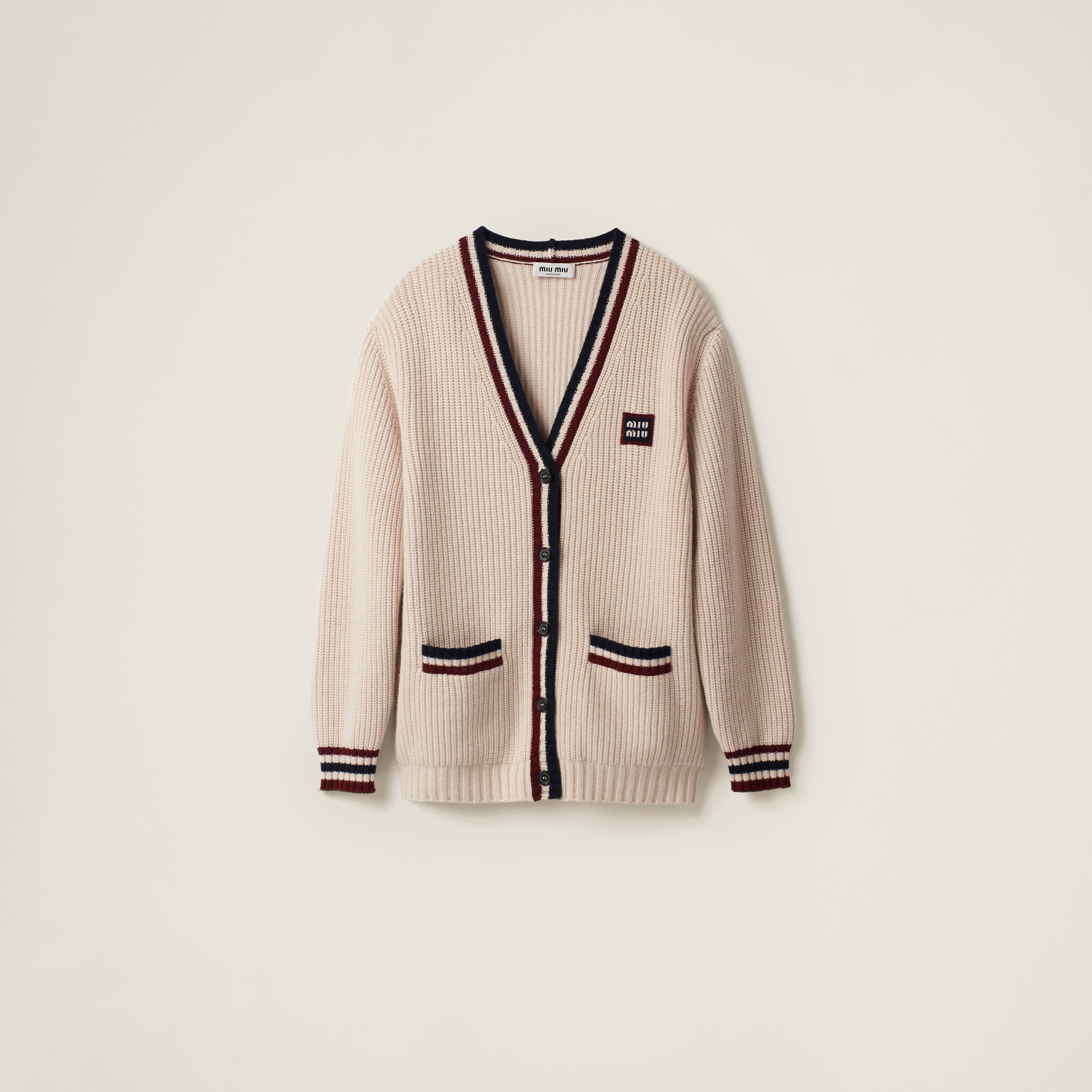 半額 50％OFFの通販 ナチュラル カシミヤ ニット カーディガン | Miu Miu トップス
