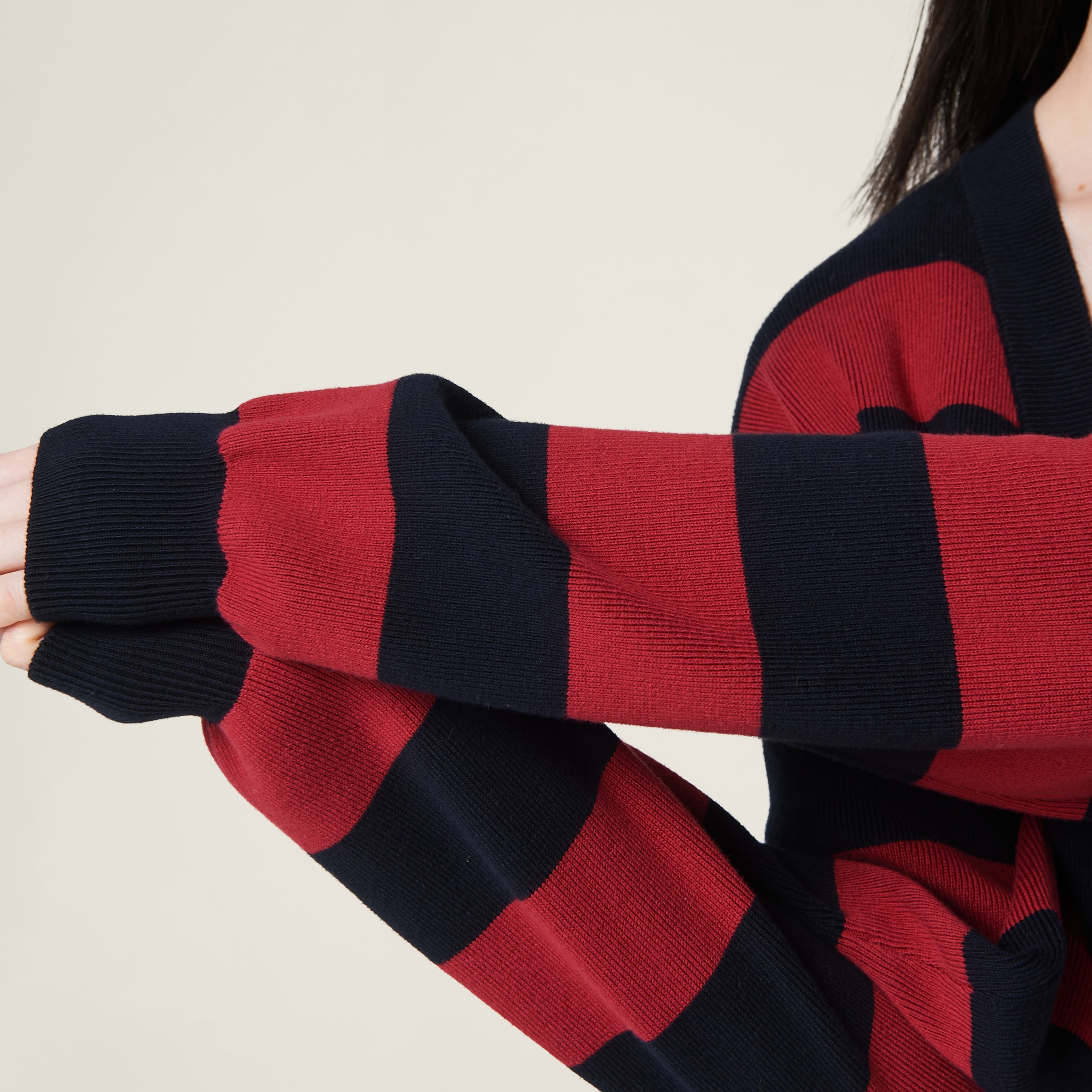 ブルー コットン ニット カーディガン | Miu Miu ブルー コットン ニット カーディガン | Miu Miu