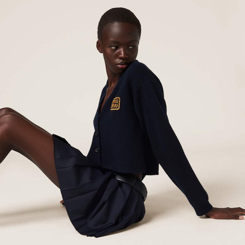 Miu Miu Blue Cashmere Sportswear