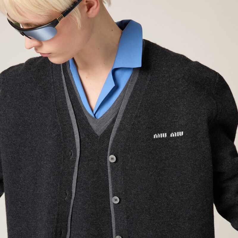 Silk cashmere cardigan sweater