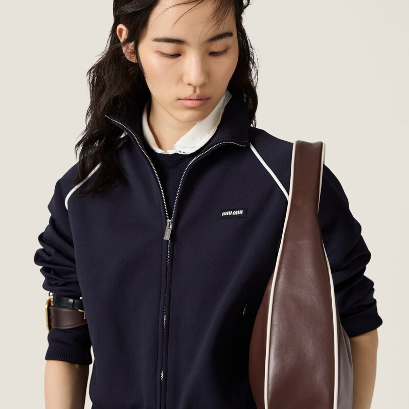 Technical yarn zipper cardigan