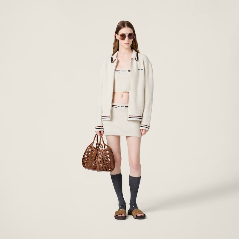 كارديغان بسحّاب من القطن المحبوك