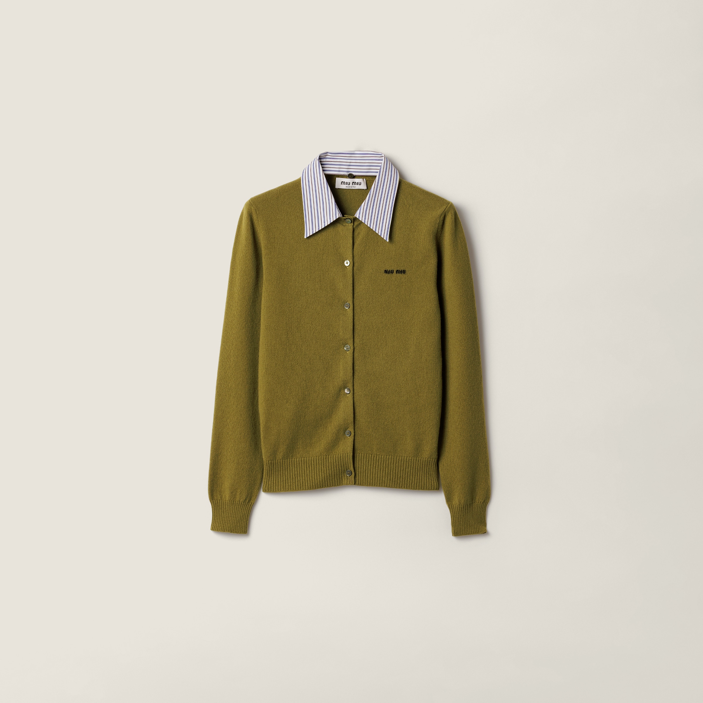 Miu Miu Cashmere Cardigan With Collar