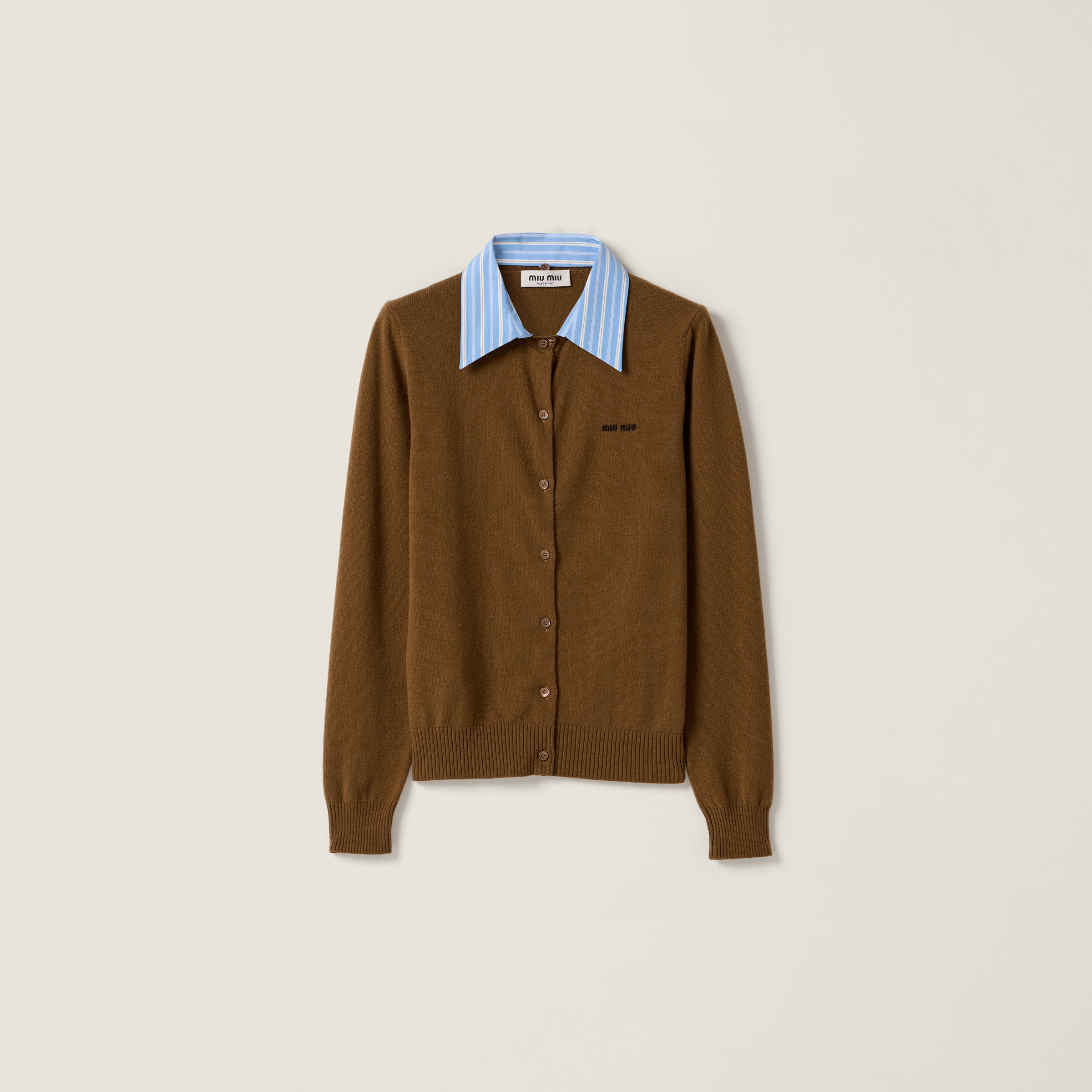Miu Miu Cashmere Cardigan With Collar