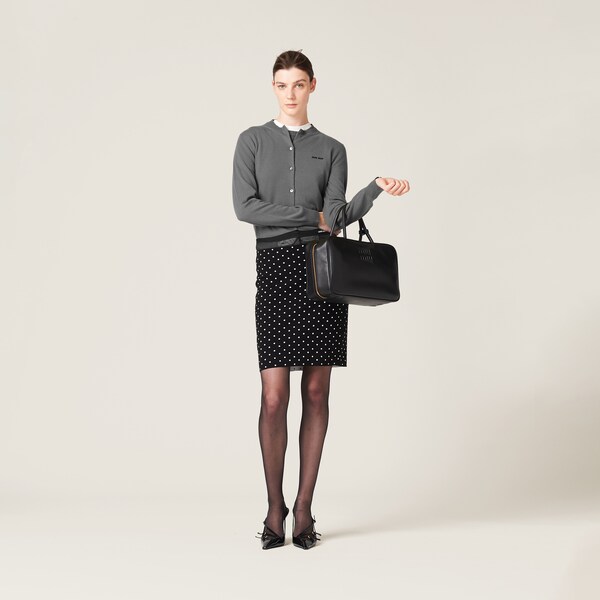 Miumiu 2026 Faux Two-piece Round Neck Knit Short-sleeved Top Wool 344359 main image 1