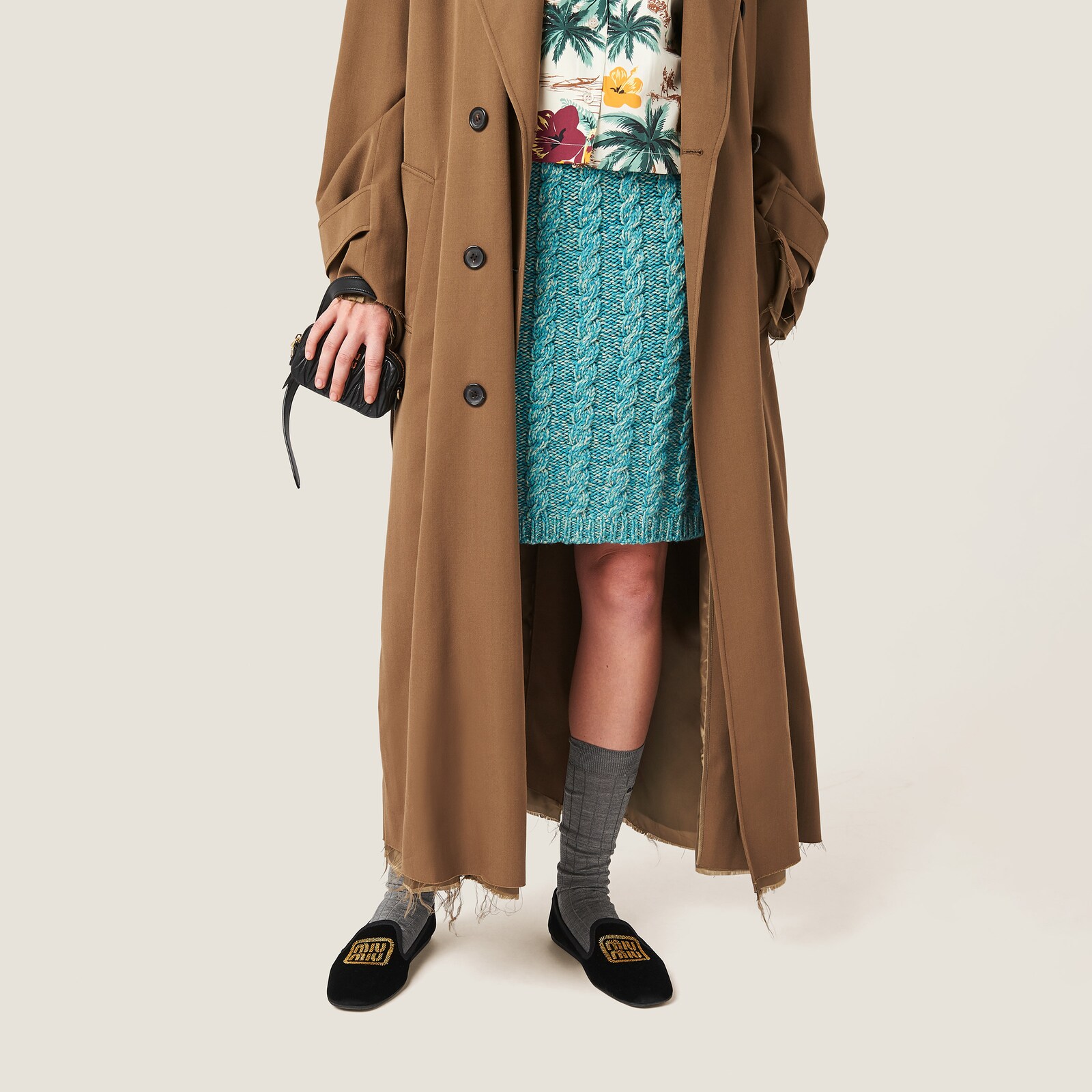 MIUMIU Virgin wool, cotton Tight Long skirt MG1186 multicolor 40