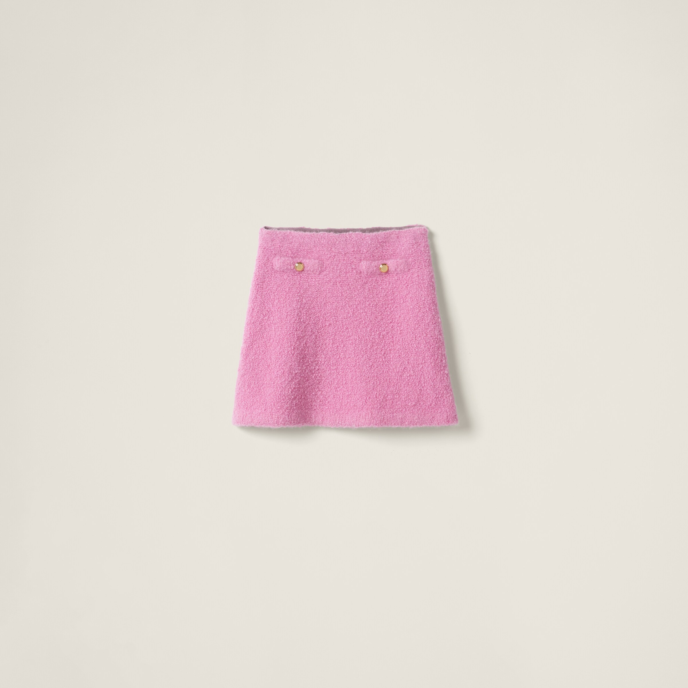 Miu Miu Cashmere And Silk Skirt In F0028 Rosa