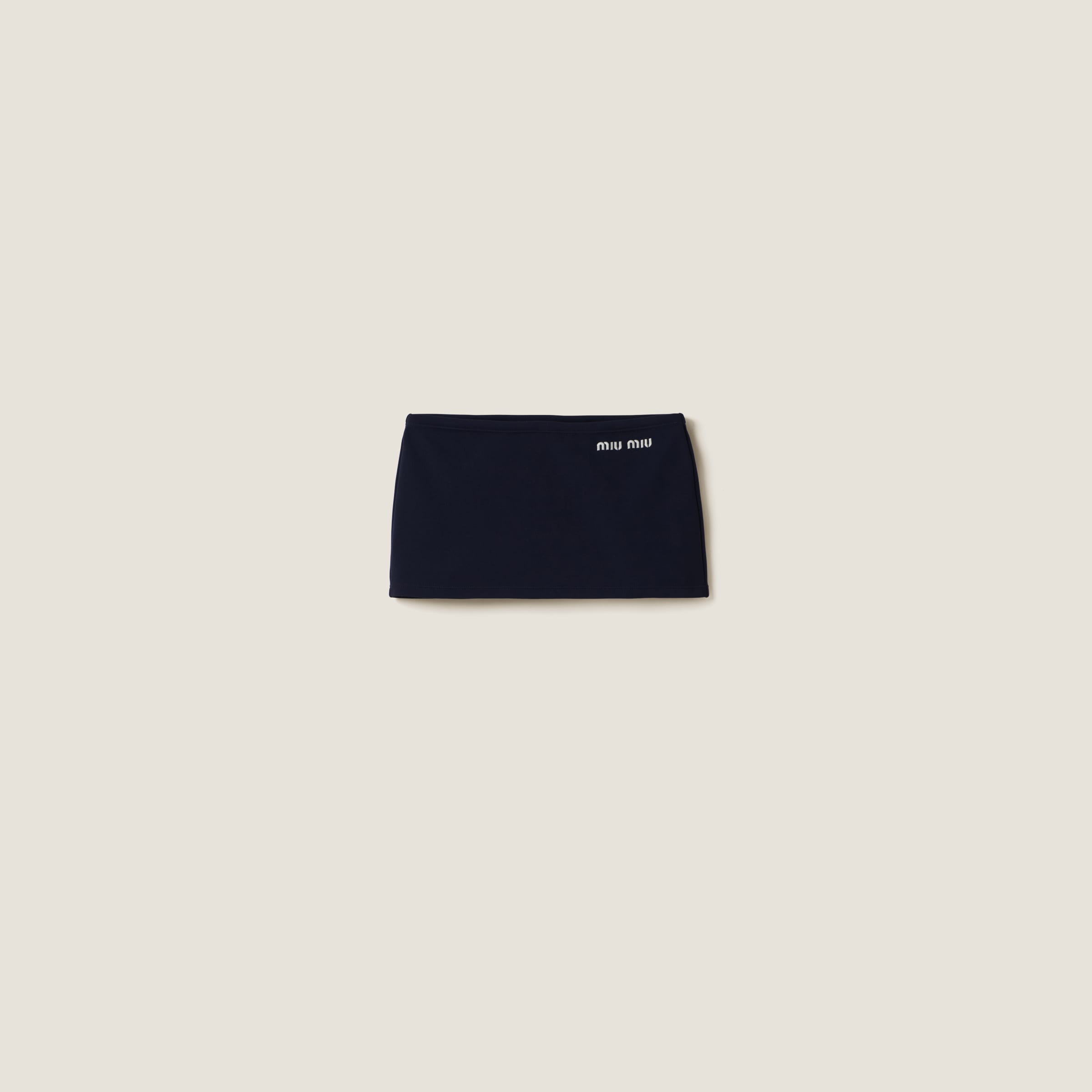 Miu Miu Nylon Miniskirt In Navy