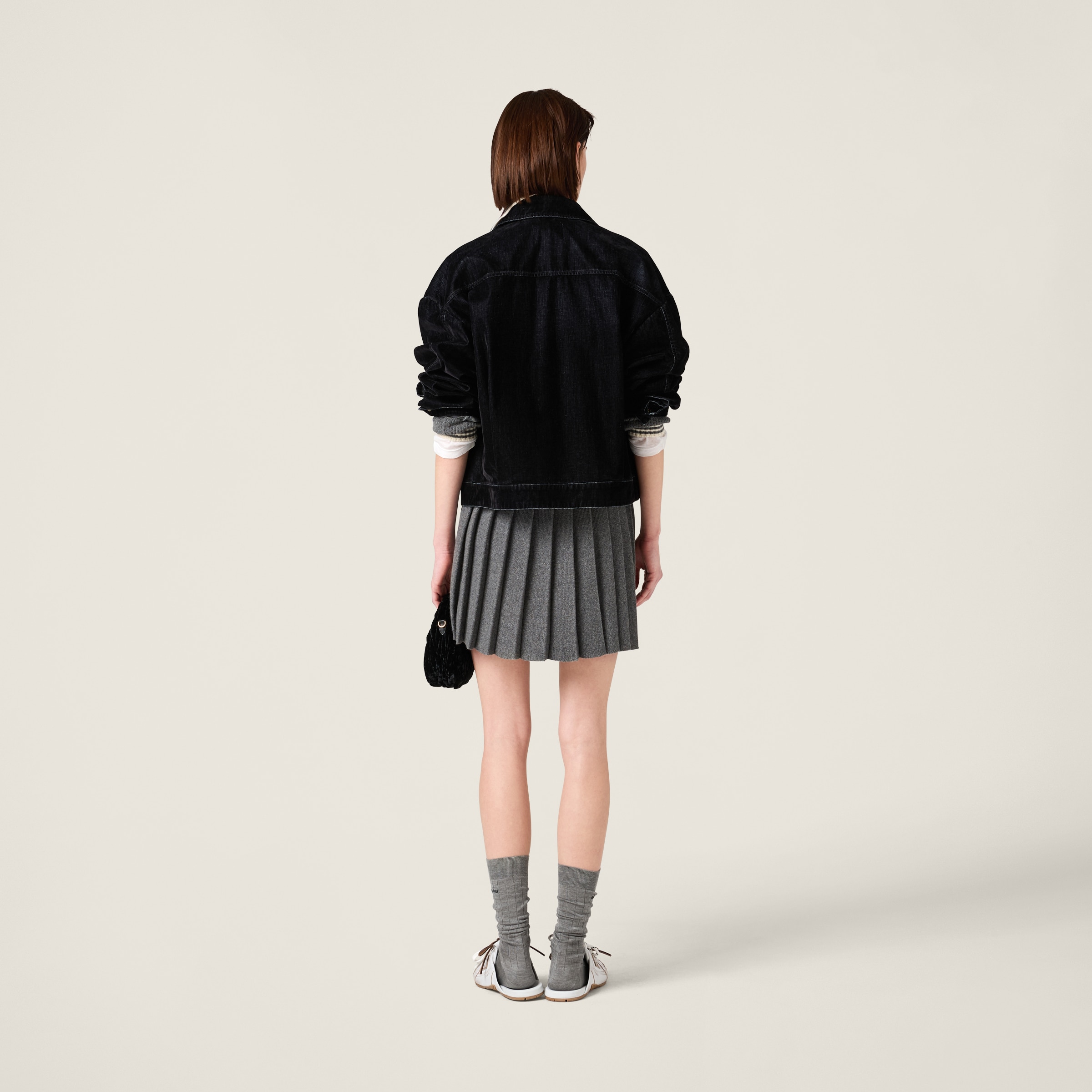 MIU MIU WOOL AND CASHMERE SKIRT