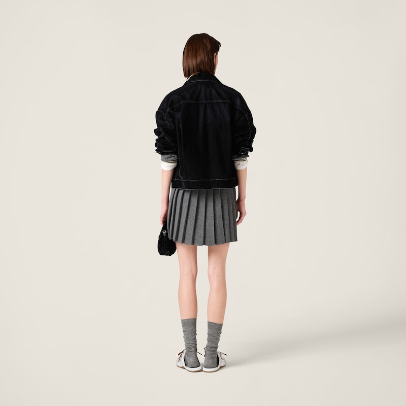 Wool and cashmere skirt