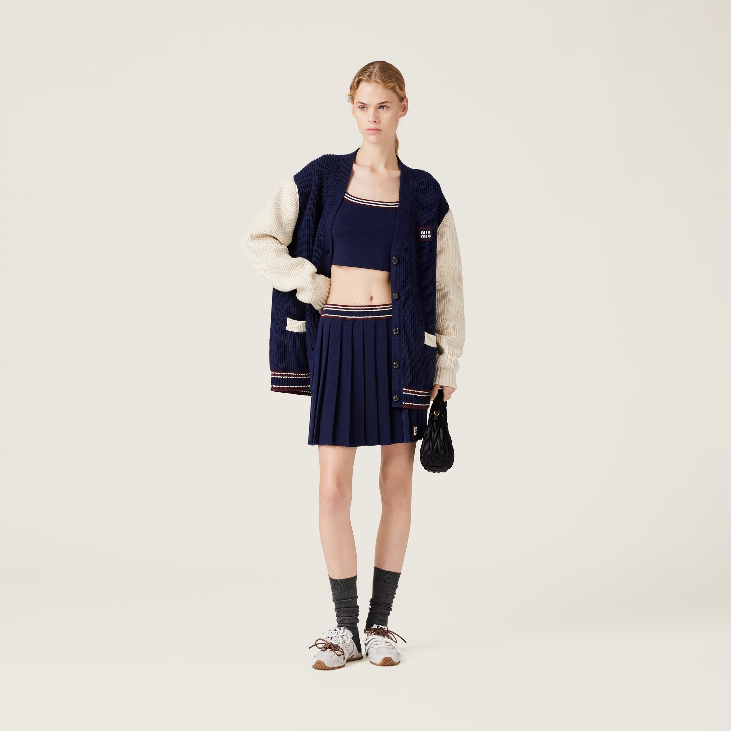 MIU MIU WOOL AND CASHMERE SKIRT