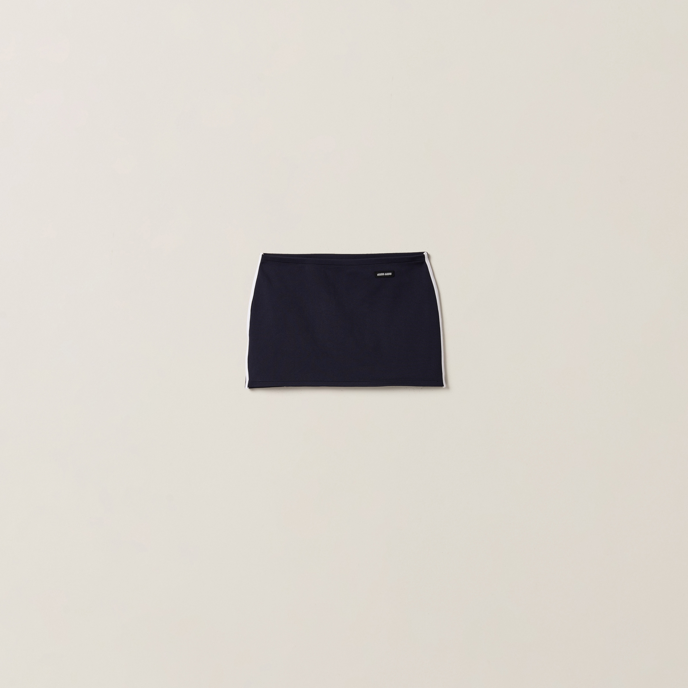 Miu Miu Technical Yarn Miniskirt In Blue/white