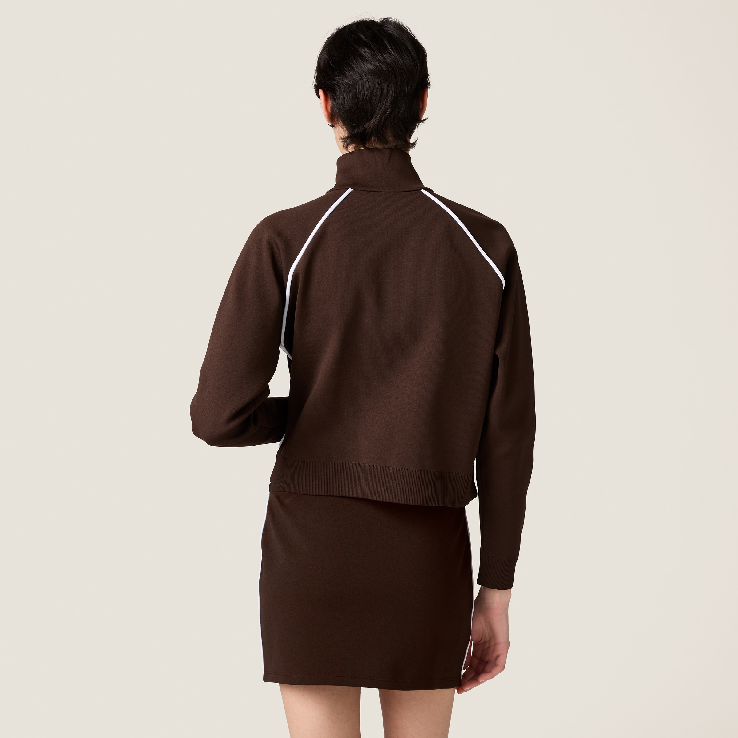 MIU MIU TECHNICAL YARN MINISKIRT
