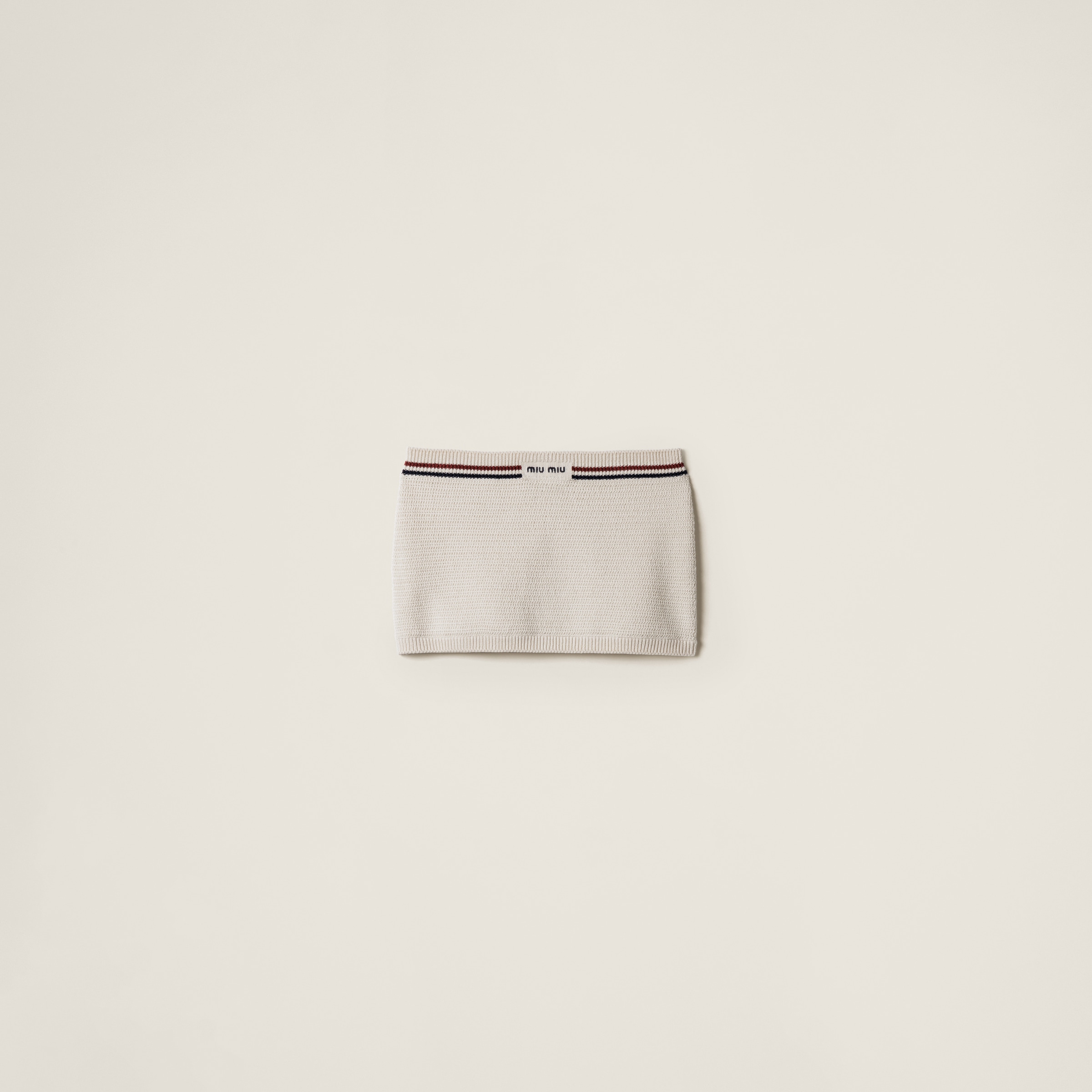 Miu Miu Cotton Knit Miniskirt