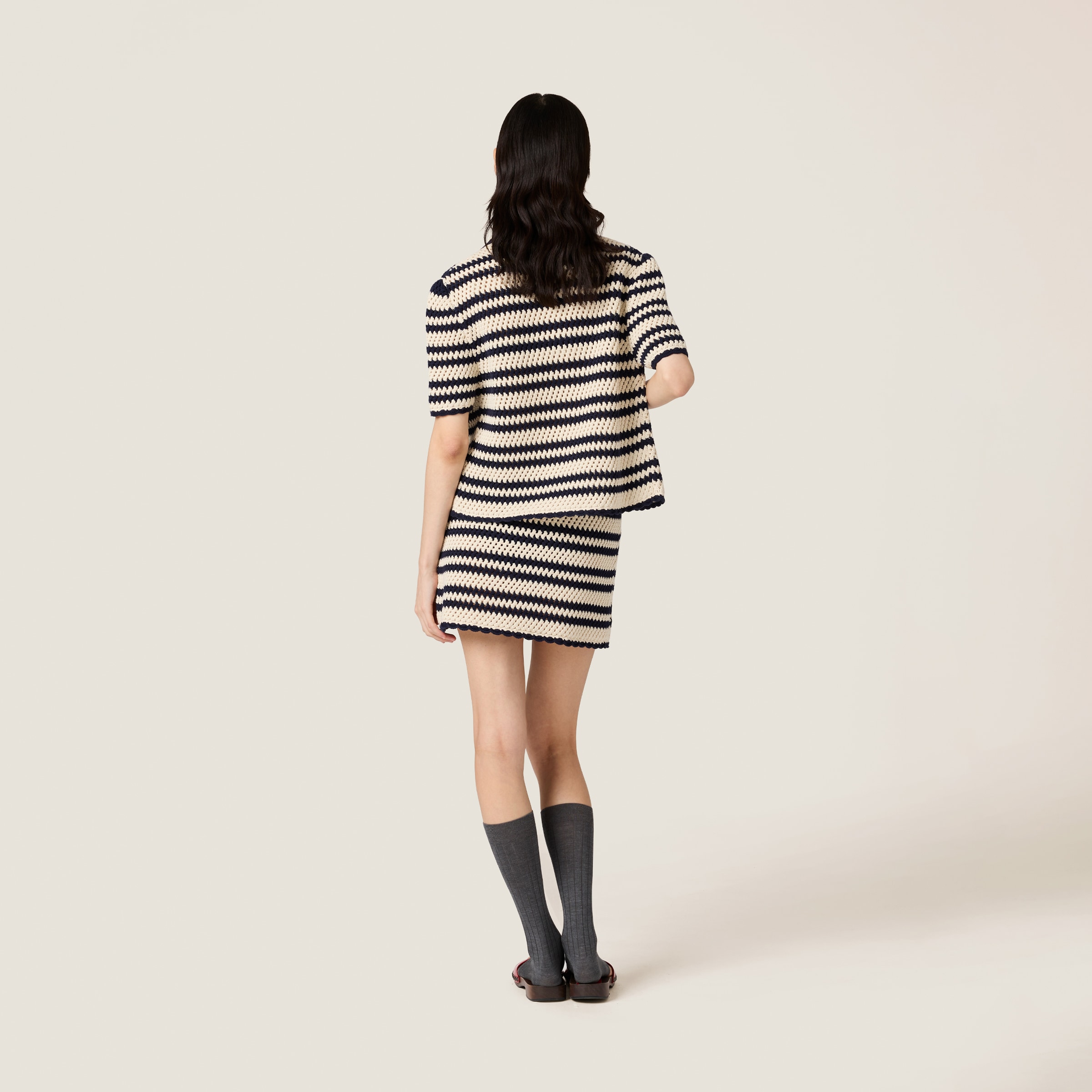 MIU MIU COTTON MINISKIRT