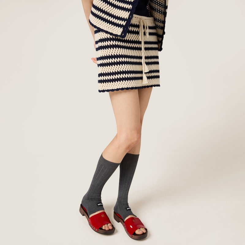 棉质迷你半身裙