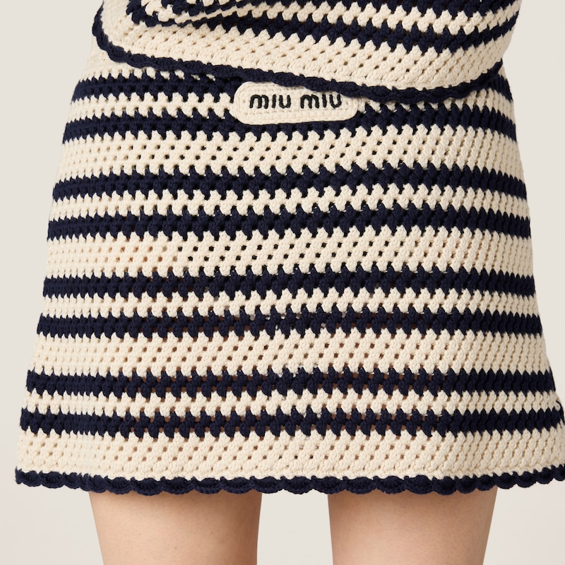 棉质迷你半身裙