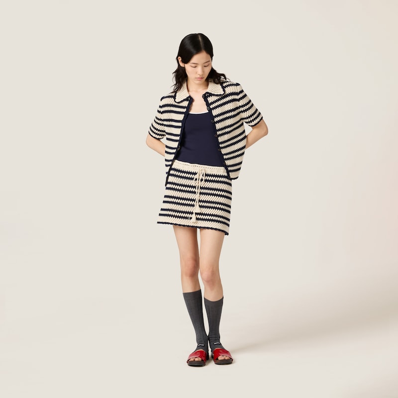 棉质迷你半身裙